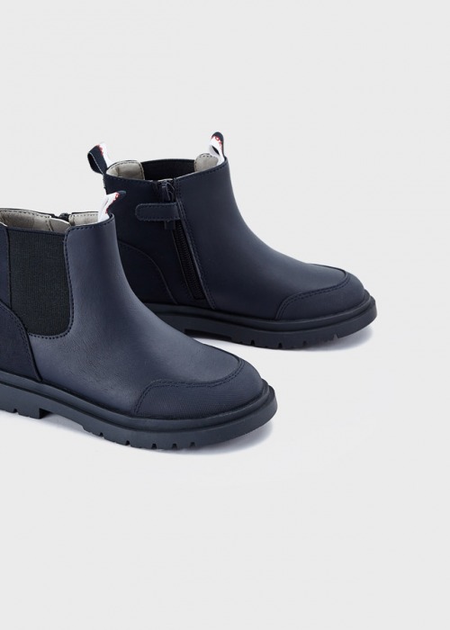 Stivaletti chelsea ecopelle bambino BLU