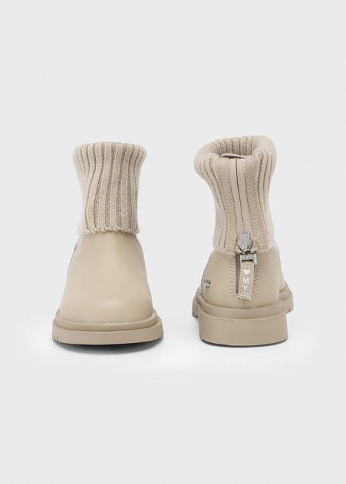 Stivaletti biker tricot BEIGE Bimba Mayoral 2