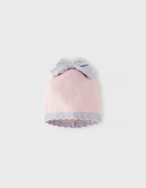 Cappello cuffia ROSA Bimba Minibanda